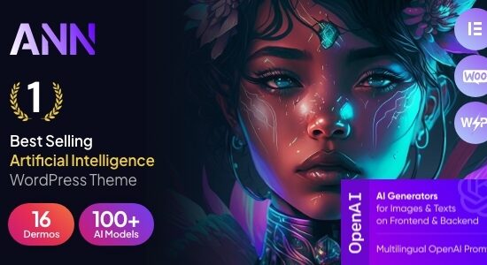 AI ANN - AI Generator OpenAI Elementor WordPress Theme