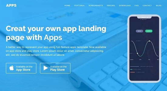 APPS - Responsive App Landing WordPress Theme