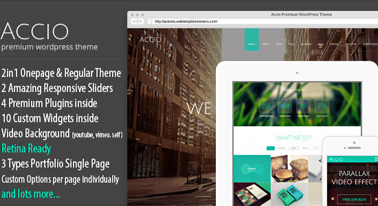 Accio | Responsive Onepage Parallax Agency WordPress Theme