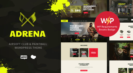 Adrena | Chủ đề WordPress cho Câu lạc bộ Airsoft & Paintball