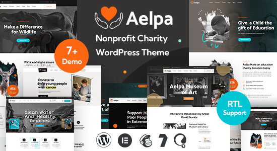 Aelpa - Chủ đề WordPress từ thiện phi lợi nhuận