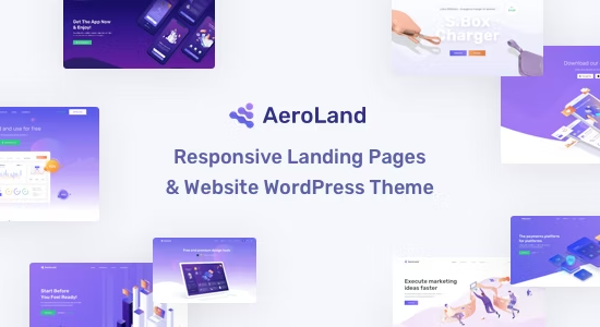 AeroLand - App Landing Software Website WordPress Theme