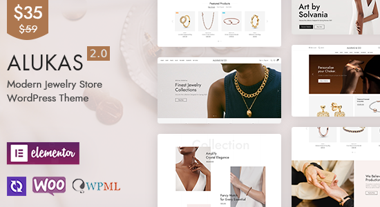 Alukas - Modern Jewelry Store WordPress Theme