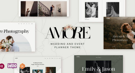 Amore - Elegant Wedding Photography WordPress Theme