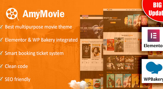 AmyMovie - Movie and Cinema WordPress Theme