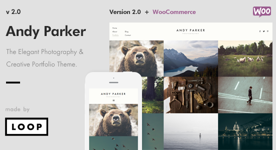 Andy Parker - Chủ đề WordPress về Nhiếp ảnh sáng tạo & Danh mục đầu tư