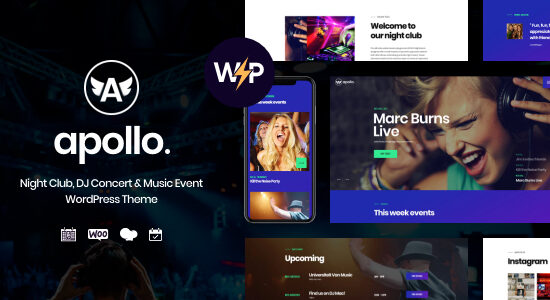 Apollo | Chủ đề WordPress cho Câu lạc bộ đêm, DJ Concert & Sự kiện âm nhạc