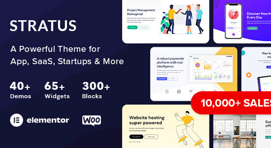 App, SaaS & Software Startup Tech Theme - Stratus