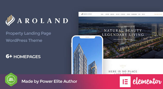 Aroland - Single Property Landing Page WordPress Theme