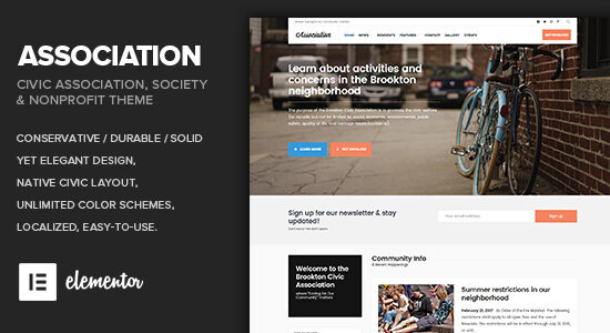 Association - Civic and Third Sector Nonprofit WordPress Theme