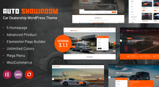 Auto Showroom - Chủ đề WordPress của đại lý ô tô