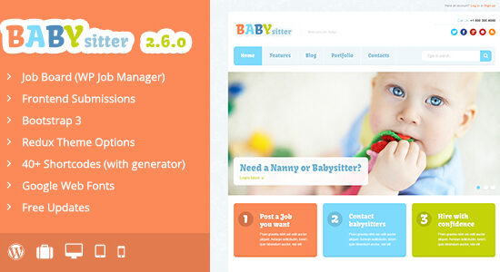 Babysitter - Chủ đề WordPress của Job Board