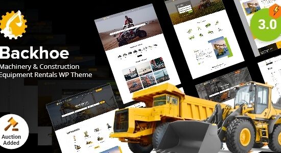 Backhoe - Cho thuê thiết bị xây dựng WordPress Theme