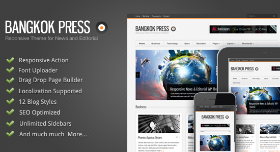 Bangkok Press - Responsive, News & Editorial WordPress