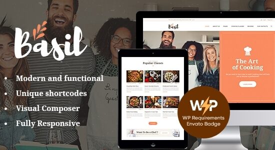 Basil | Cooking Classes and Workshops WordPress Theme