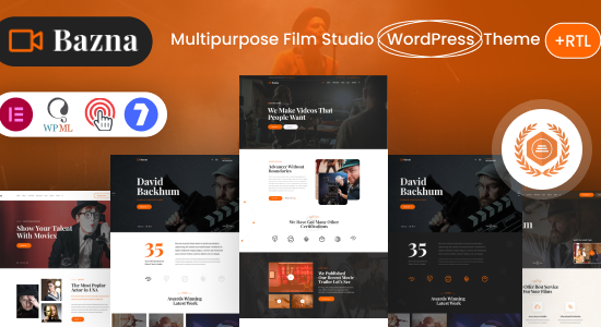 Bazna - Chủ đề WordPress cho Studio phim & sản xuất phim đa năng + RTL