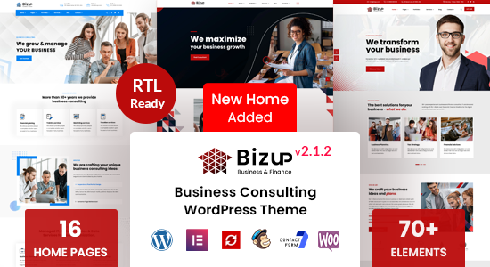 Bizup - Chủ đề WordPress tư vấn kinh doanh