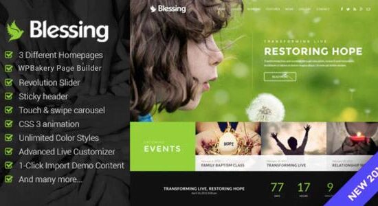 Blessing | Responsive WordPress Theme for Church Websites