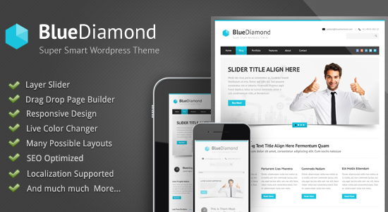 Blue Diamond - Responsive Corporate WordPress