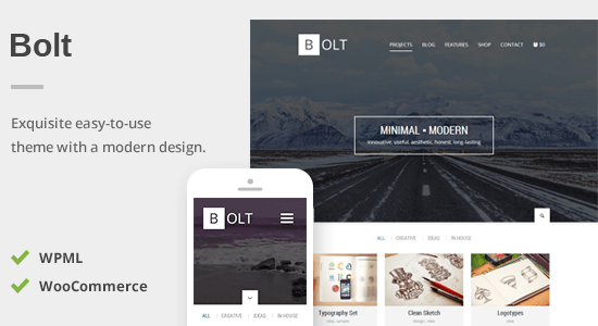 Bolt - A Delightful Responsive WordPress Theme