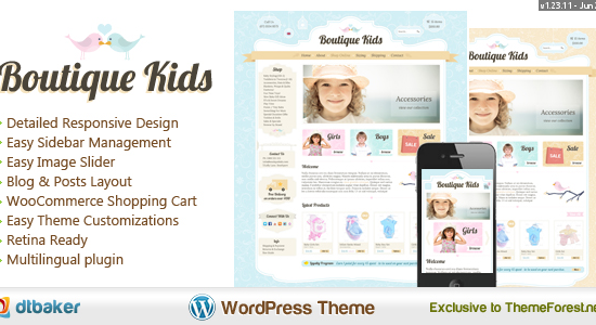 Boutique Kids Creative WordPress Theme