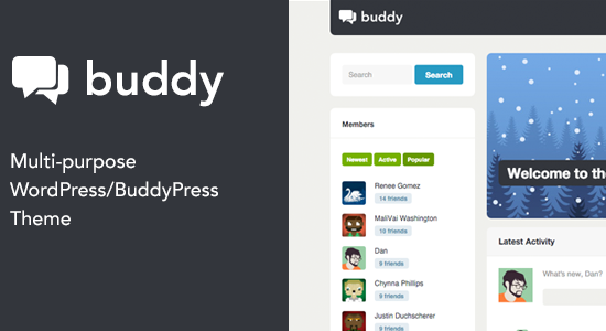 Buddy: Simple WordPress & BuddyPress Theme