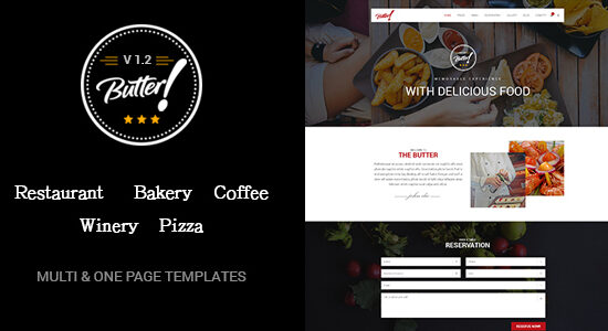 Butter - Chủ đề WordPress chuyên nghiệp cho nhà hàng, tiệm bánh, cà phê, nhà máy rượu và pizza