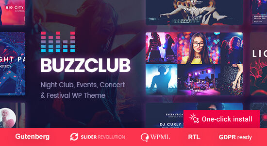 Buzz Club - Night Club, DJ & Music Festival Event WordPress Theme