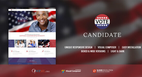 CANDIDATE | Political Campaign, Wordpress Theme