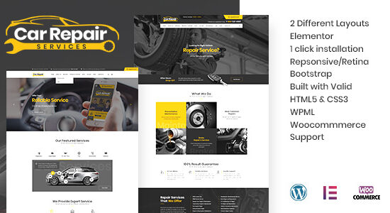 Car Repair Services & Auto Mechanic WordPress Theme + RTL