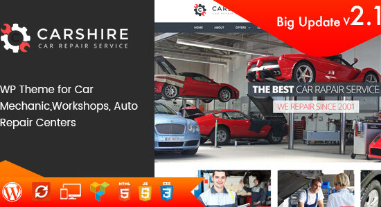 Car Shire || Chủ đề WordPress cho thợ sửa chữa và cơ khí ô tô