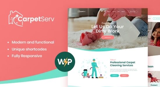 CarpetServ | Cleaning Company, Housekeeping & Janitorial Services WordPress Theme