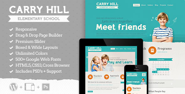 Carry Hill School - Education WordPress Theme