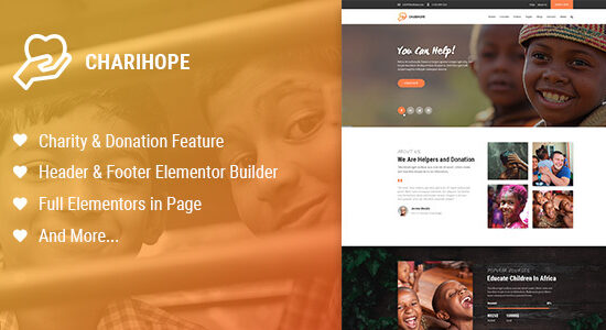 Charihope - Chủ đề WordPress từ thiện và quyên góp