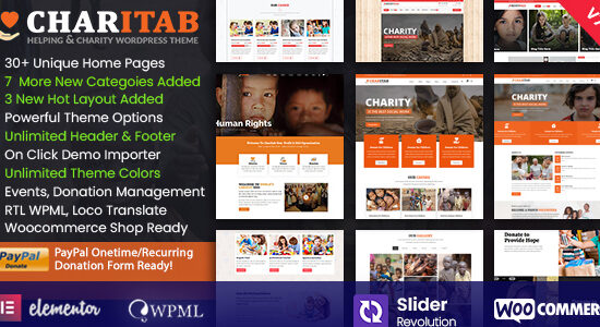 Charitab - Nonprofit Charity WordPress Theme