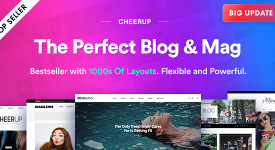 CheerUp - Food, Blog & Magazine for WordPress