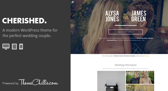 Cherished - Responsive Wedding WordPress Theme