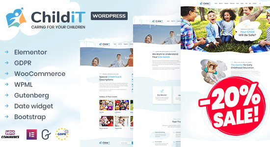 Childit - Chủ đề WordPress Elementor cho trường mẫu giáo