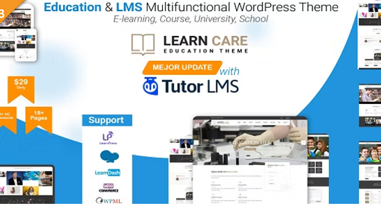 Chủ đề WordPress giáo dục LearnCare