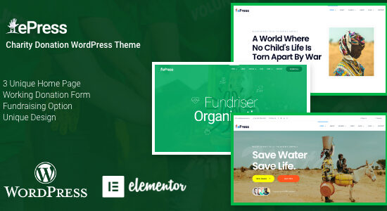 Chủ đề WordPress từ thiện phi lợi nhuận - ePress