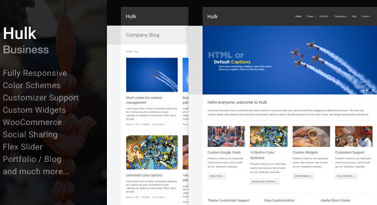 Chủ đề Wordpress Hulk Business/Portfolio
