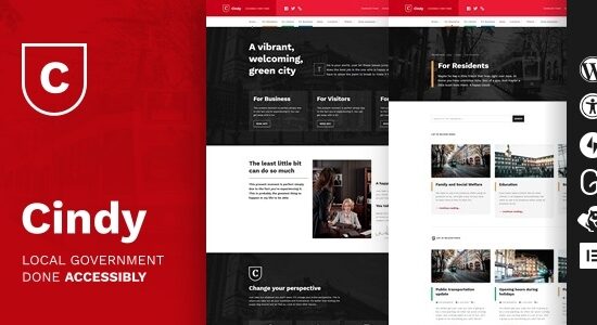 Cindy - Chủ đề WordPress của Chính quyền địa phương có thể truy cập được