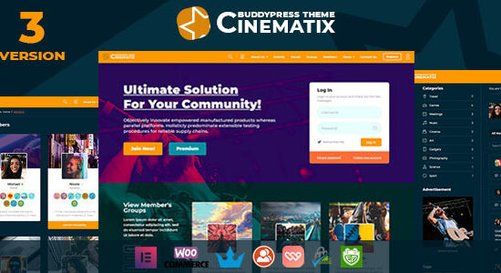 Cinematix - BuddyPress Nouveau Membership Theme