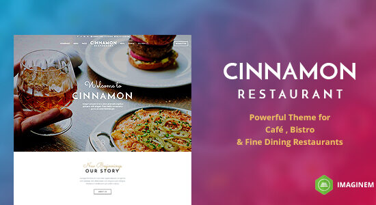 Cinnamon Restaurant Theme for WordPress