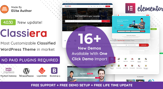 Classiera – Classified Ads WordPress Theme