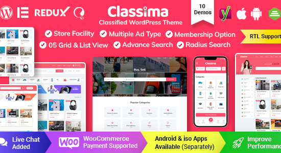 Classima – Classified Ads WordPress Theme