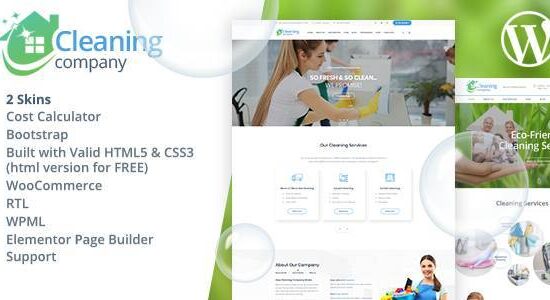 Cleaning Services WordPress Theme + RTL