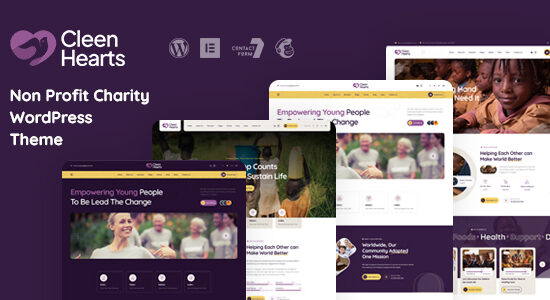 Cleenhearts - Chủ đề WordPress từ thiện phi lợi nhuận