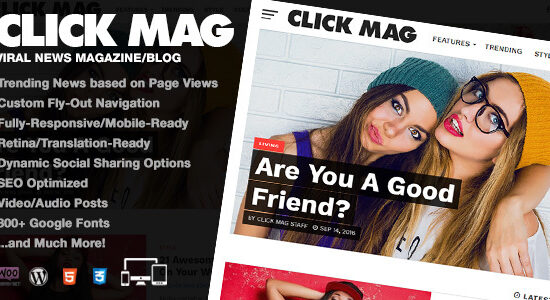 Click Mag - Viral WordPress News Magazine/Blog Theme