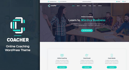 Coacher - Trainers & Life Coaching WordPress Theme + RTL